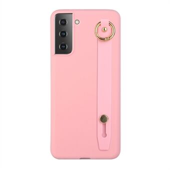 Well-Protected TPU Case with Kickstand Hand Strap for Samsung Galaxy S21+ 5G