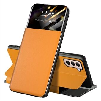 For Samsung Galaxy S21+ 5G View Window PU Leather Case Card Holder Stand Folio Flip Phone Cover