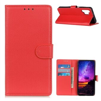 Classic Litchi Texture Leather Phone Case with Wallet + Stand for Samsung Galaxy A32 5G