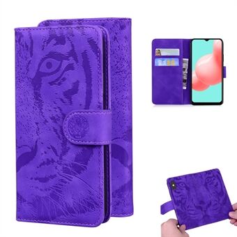 Wallet Leather Phone Stand Case for Samsung Galaxy A32 5G Tiger Face Imprinting Case