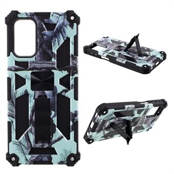 Detachable Camouflage Pattern Protector Kickstand Case [Built-in Metal Sheet] for Samsung Galaxy A32 5G