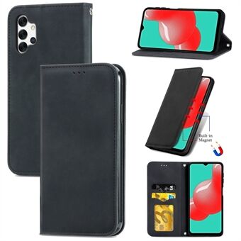 Auto-absorbed Vintage Style Leather Phone Case Cover for Samsung Galaxy A32 5G/M32 5G