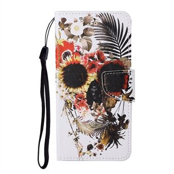 Pattern Printing Design PU Leather Phone Stand Case with Wallet and Strap for Samsung Galaxy A32 5G/M32 5G