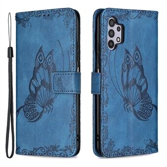 Imprint Butterfly Flower PU Leather Stand Case for Samsung Galaxy A32 5G