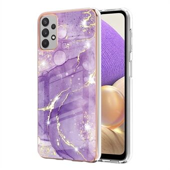Marble Pattern Design Soft TPU Bumper Shockproof IMD Electroplated Case for Samsung Galaxy A32 5G / M32 5G