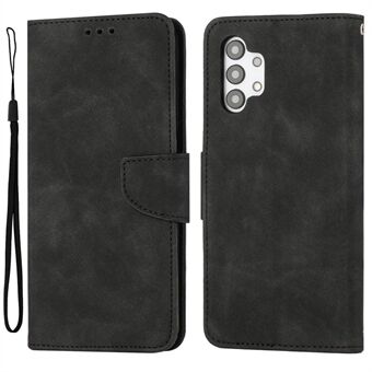 For Samsung Galaxy A32 5G/M32 5G Anti-fall Phone Case Wallet Solid Color PU Leather Phone Protective Cover Stand Card Holder