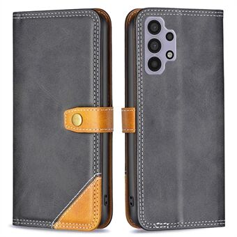 BINFEN COLOR for Samsung Galaxy A32 5G/M32 5G BF Leather Series-8 Phone Case 12 Style Double Stitching Lines Splicing PU Leather Stand Card Slots Cover
