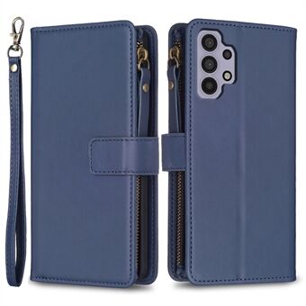 BF Style-19 for Samsung Galaxy A32 5G / M32 5G Zipper Pocket Phone Cover PU Leather Stand Phone Wallet Case