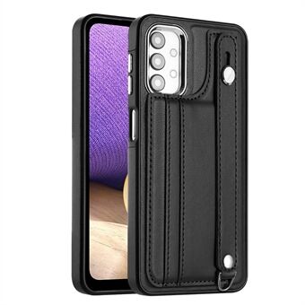 For Samsung Galaxy A32 5G / M32 5G Card Holder Phone Case YB Leather Coating Series-5 Kickstand TPU Phone Cover