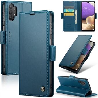 CASEME 023 Series For Samsung Galaxy A32 5G / M32 5G RFID Blocking Phone Wallet Case PU Leather Stand Phone Cover