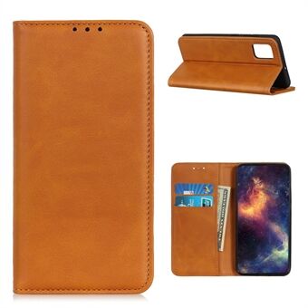 Auto-absorbed Scratch-resistant Split Leather Wallet Case for Samsung Galaxy A52 4G/5G / A52s 5G Stand Protector