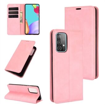 Skin-Touch FeelingWallet Stand Design Leather Cover for Samsung Galaxy A52 4G/5G / A52s 5G  Auto-absorbed Phone Case