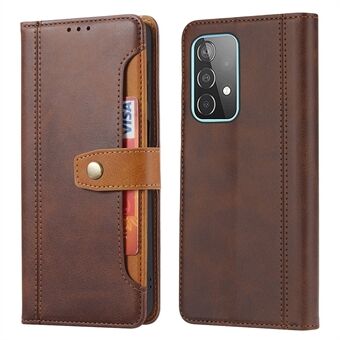 Leather Wallet Stand Phone Shell with Supporting Stand for Samsung Galaxy A52 4G/5G / A52s 5G