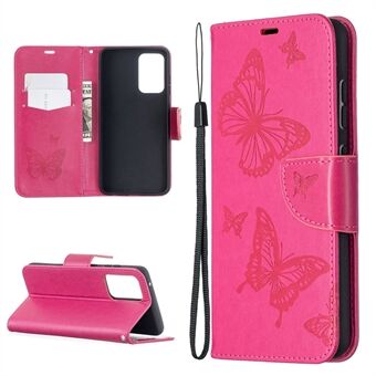 For Samsung Galaxy A52 4G/5G / A52s 5G Imprint Butterflies Wallet Stand Flip Leather Phone Shell