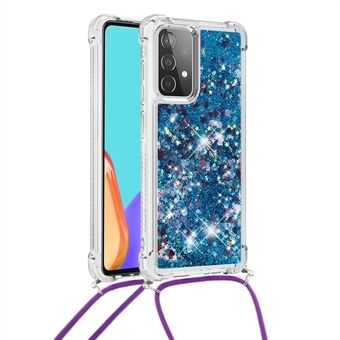 TPU Quicksand Design Phone Protective Shell Cover with Hanging Strap for Samsung Galaxy A52 4G/5G / A52s 5G