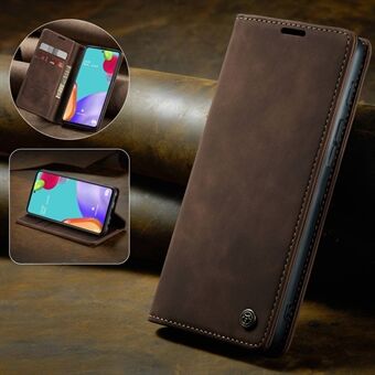 CASEME 013 Series Auto-absorbed Leather Wallet Stand Case Shell for Samsung Galaxy A52 5G/4G / A52s 5G