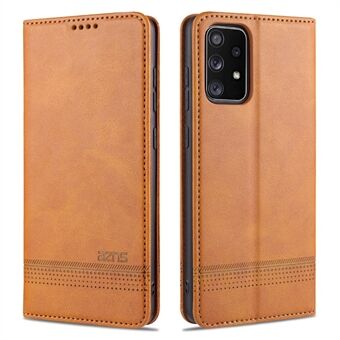 AZNS Auto-absorbed Magnetic Leather Mobile Stand Shell Case with Wallet Design for Samsung Galaxy A52 4G/5G / A52s 5G