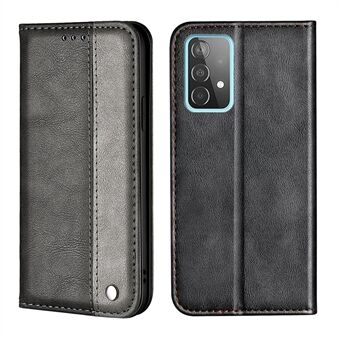 Business Style Card Holder Color Splicing Leather Protector for Samsung Galaxy A52 4G/5G / A52s 5G Stand Case