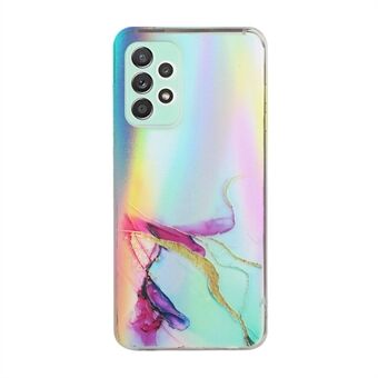 Marble Pattern Embossment Laser Design Anti Scratch TPU Case Cell Phone Cover Protector for Samsung Galaxy A52 4G/5G / A52s 5G