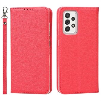 Full Protection Silk Texture Leather Wallet Phone Case for Samsung Galaxy A52 5G / A52s 5G / A52 4G