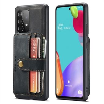 JEEHOOD for Samsung Galaxy A52 4G/5G/A52s 5G Leather Coated TPU Cover Anti-scratch Well-protected Detachable 2-in-1 Wallet RFID Blocking Phone Case