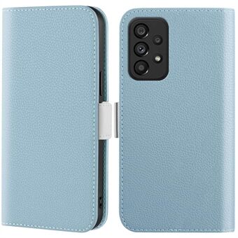 Phone Case for Samsung Galaxy A52 4G/5G/A52s 5G, Candy Color Wallet Style Litchi Texture Anti-wear Leather Magnetic Shell with Stand