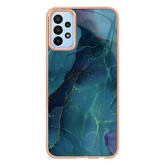 YB IMD Series-16 Style E for Samsung Galaxy A52 4G / 5G / A52s 5G Marble Pattern IMD Phone Case Electroplating 2.0mm TPU Anti-drop Cover