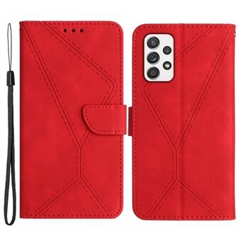 For Samsung Galaxy A52 4G / A52 5G / A52s 5G PU Leather Case HT05 Skin-touch Wallet Phone Shell with Strap