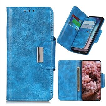 6 Card Slots Wallet Crazy Horse Skin Leather Case for Samsung Galaxy A02s (EU Version)