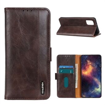KHAZNEH Leather Wallet Stand Design Phone Protective Shell Case for Samsung Galaxy A02s (EU Version)