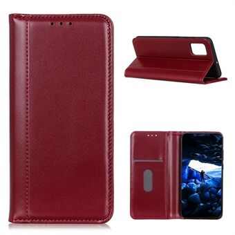 Auto Absorption Split Leather Wallet Design Phone Case for Samsung Galaxy A02s (EU Version)