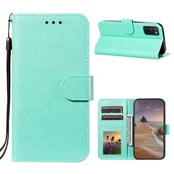 Dual-sided Magnetic Clasp Leather Shell Wallet Stand Case for Samsung Galaxy A02s (EU Version)