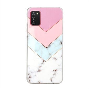 IMD Marble Pattern Printing Anti-Scratch Flexible TPU Soft Back Cover for Samsung Galaxy A02s (EU Version)