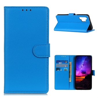 Folio Flip Design Litchi Skin Leather Phone Case Stand Protective Shell with Wallet for Samsung Galaxy A32 4G (EU Version)