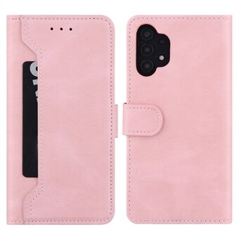 Shockproof PU Leather Stitching Phone Cover Shell with Wallet Stand for Samsung Galaxy A32 4G (EU Version)