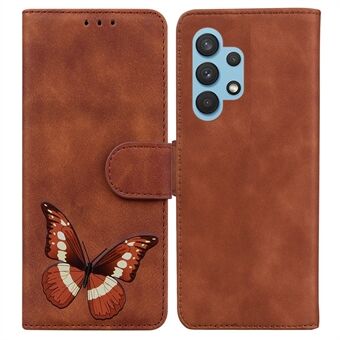 Big Butterfly Printing Skin-touch PU Leather Anti-drop Phone Stand Wallet Cover Case for Samsung Galaxy A32 4G (EU Version)