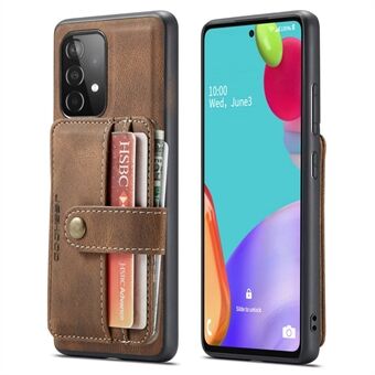 JEEHOOD for Samsung Galaxy A32 4G (EU Version) 2-in-1 Design Leather Coated TPU Cover Wallet RFID Blocking Anti-drop Phone Case