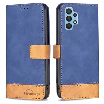 BINFEN COLOR BF Leather Case Series-7 for Samsung Galaxy A32 4G (EU Version), Full Covering Style 11 Matte Texture PU Leather Case with Folio Flip Wallet and Foldable Stand