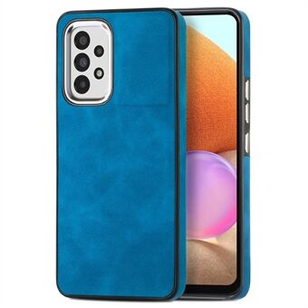 For Samsung Galaxy A32 4G (EU Version) Skin-touch Non-Slip Cover PU Leather Coated TPU Phone Case with Electroplating Camera Frame