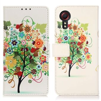 Pattern Printing Stand Wallet PU Leather Phone Cover Shell Protector for Samsung Galaxy Xcover 5