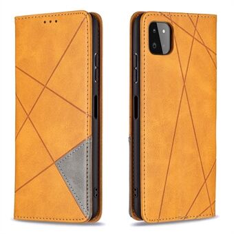 Geometric Pattern Stand Leather Case Card Holder Shell for Samsung Galaxy A22 5G (EU Version)