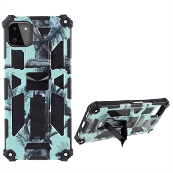 Camouflage Pattern Detachable 2 in 1 Phone Case Cover with Kickstand Magnetic Sheet for Samsung Galaxy A22 5G (EU Version)