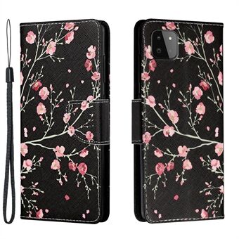 Pattern Printing Leather Stand Wallet Phone Case Shell for Samsung Galaxy A22 5G (EU Version)