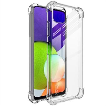 IMAK Transparent Airbag Bumper Shock Absorption Soft TPU Phone Case Cover with Screen Protector for Samsung Galaxy A22 5G (EU Version)