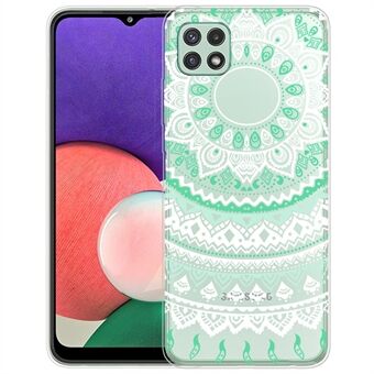 Lace Pattern Printing TPU Case with Gradient Design Flexible Phone Protective Cover for Samsung Galaxy A22 5G (EU Version)