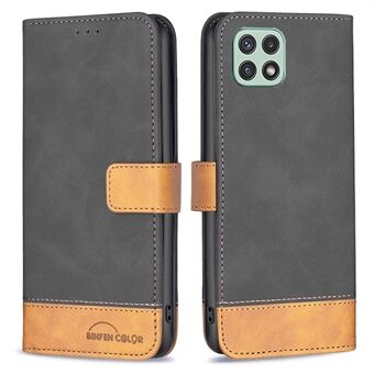 BINFEN COLOR BF Leather Case Series-7 for Samsung Galaxy A22 5G (EU Version), Aanti-Collision Style 11 Matte Texture PU Leather Wallet Stand Case