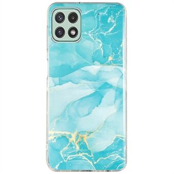 For Samsung Galaxy A22 5G (EU Version) Soft TPU Phone Back Cover IMD Marble Pattern Protective Case