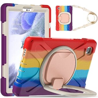 360 Degree Swivel Kickstand Design Hybrid Tablet Cover with Shoulder Strap (B Style) for Samsung Galaxy Tab A7 Lite 8.7-inch