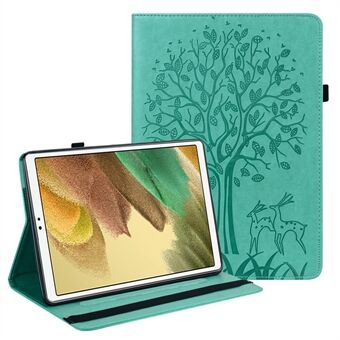 For Samsung Galaxy Tab A7 Lite 8.7-inch Tablet Leather Case Stand Card Holder Tree Deer Imprinted Tablet Cover