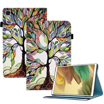 For Samsung Galaxy Tab A7 Lite 8.7-inch T220 Pattern Printing Tablet Case PU Leather Card Slots Stand Cover with Elastic Band